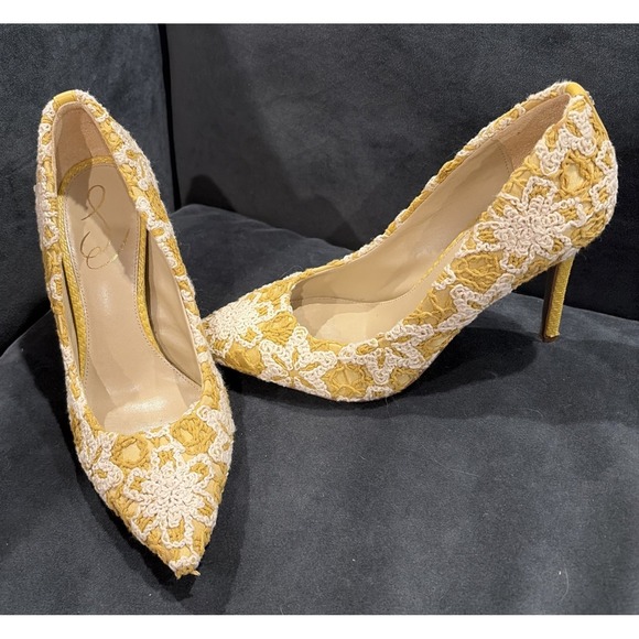 Sam Edelman Shoes - Sam Edelman Hazel Crocheted Stiletto Pumps Desert Sun Ivory 7.5